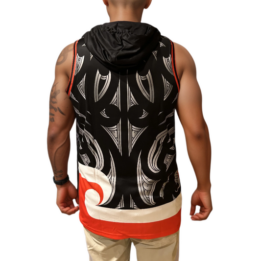 2025 Tino Rangatiratanga Māori Flag Hooded BasketBall Singlet RESTOCKED!!