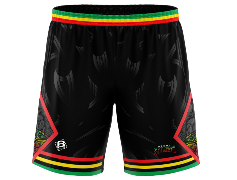 2.0 Māori Souljah Wharenui Basketball Shorts (Horizontal Stripes)