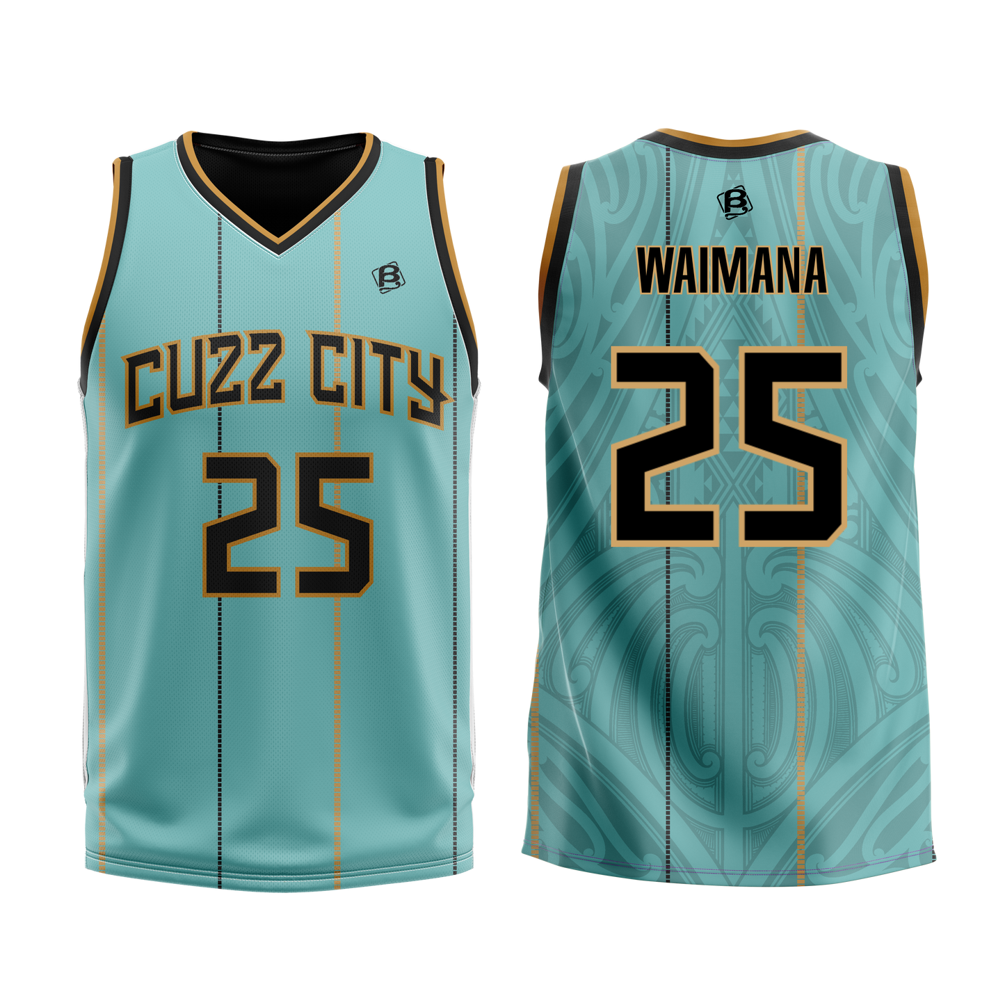 Cuzz City Singlet Custom Name and Number (TEAL)