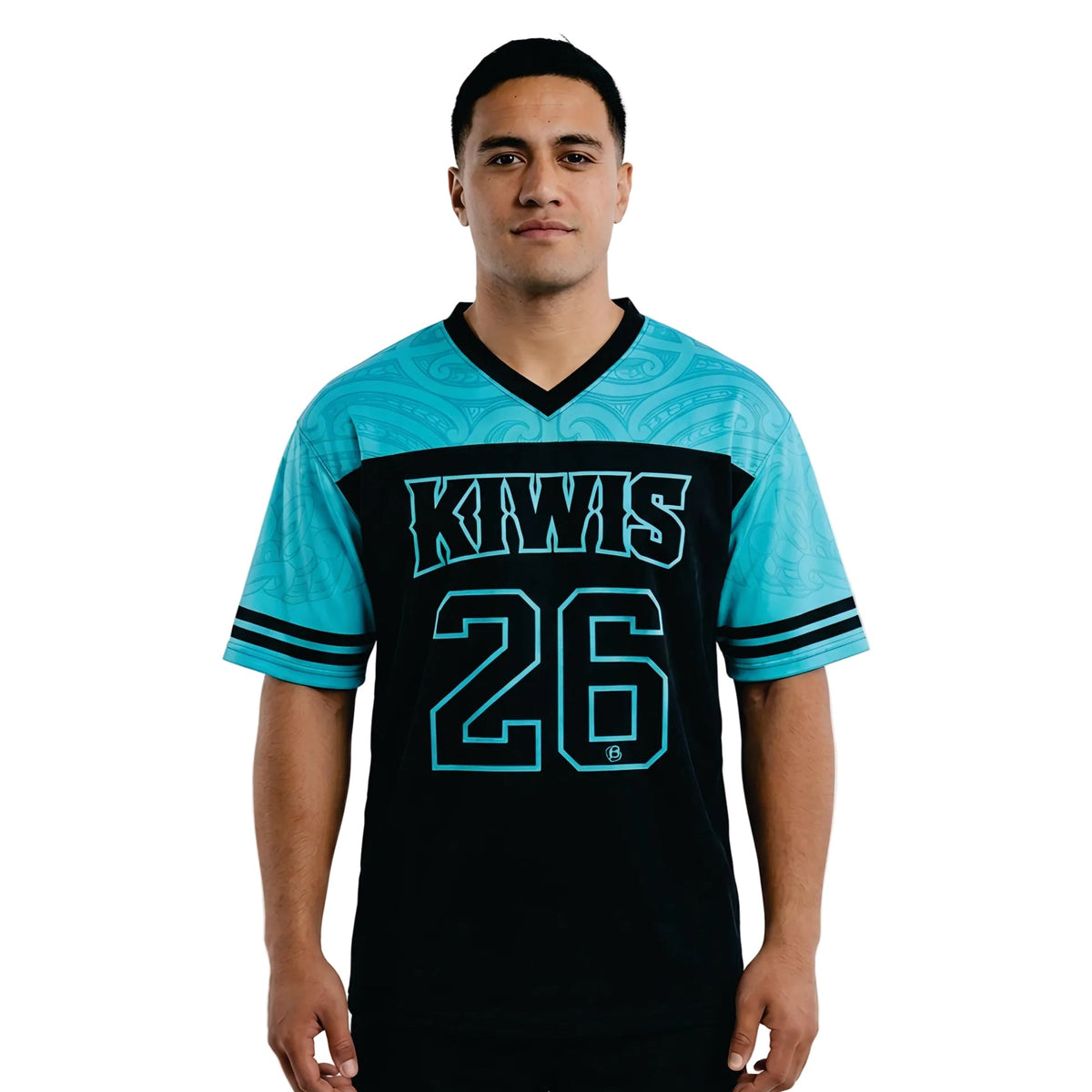 PRE SALE!! Kiwis 26 NFL Style Jersey Aqua Black Unisex Small to 6xl