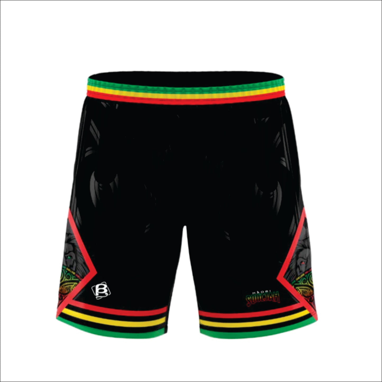 Māori Souljah Basketball Shorts (Horizontal Stripes) Black Friday Special