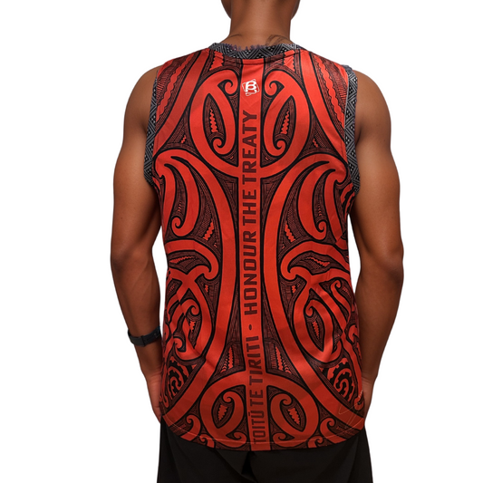 Toitū Te Tiriti 2025 Basketball Singlet, In stock Now!