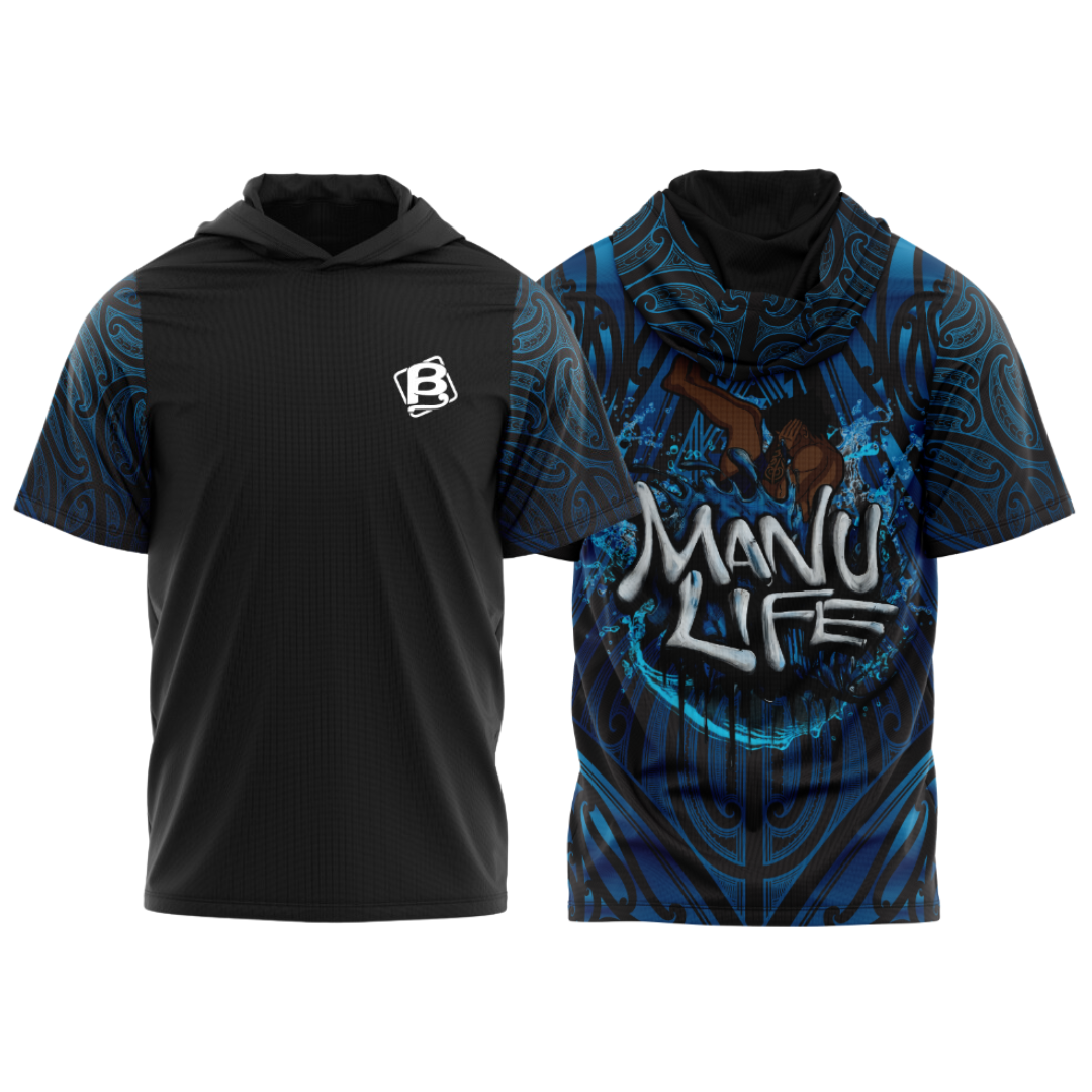 Manu Life Sublimated Hooded T Shirt