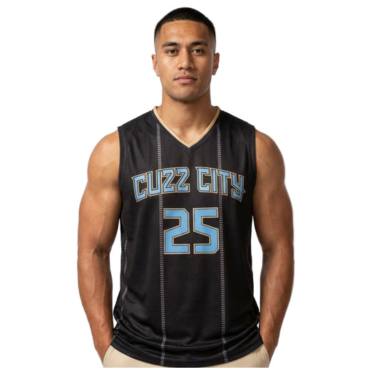 Cuzz City 25 (Black) Basketball Singlet