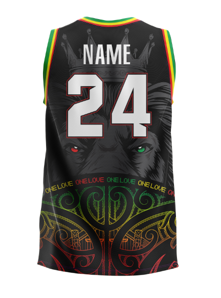 Custom Name and Number Māori Souljah Festival Basketball Singlet