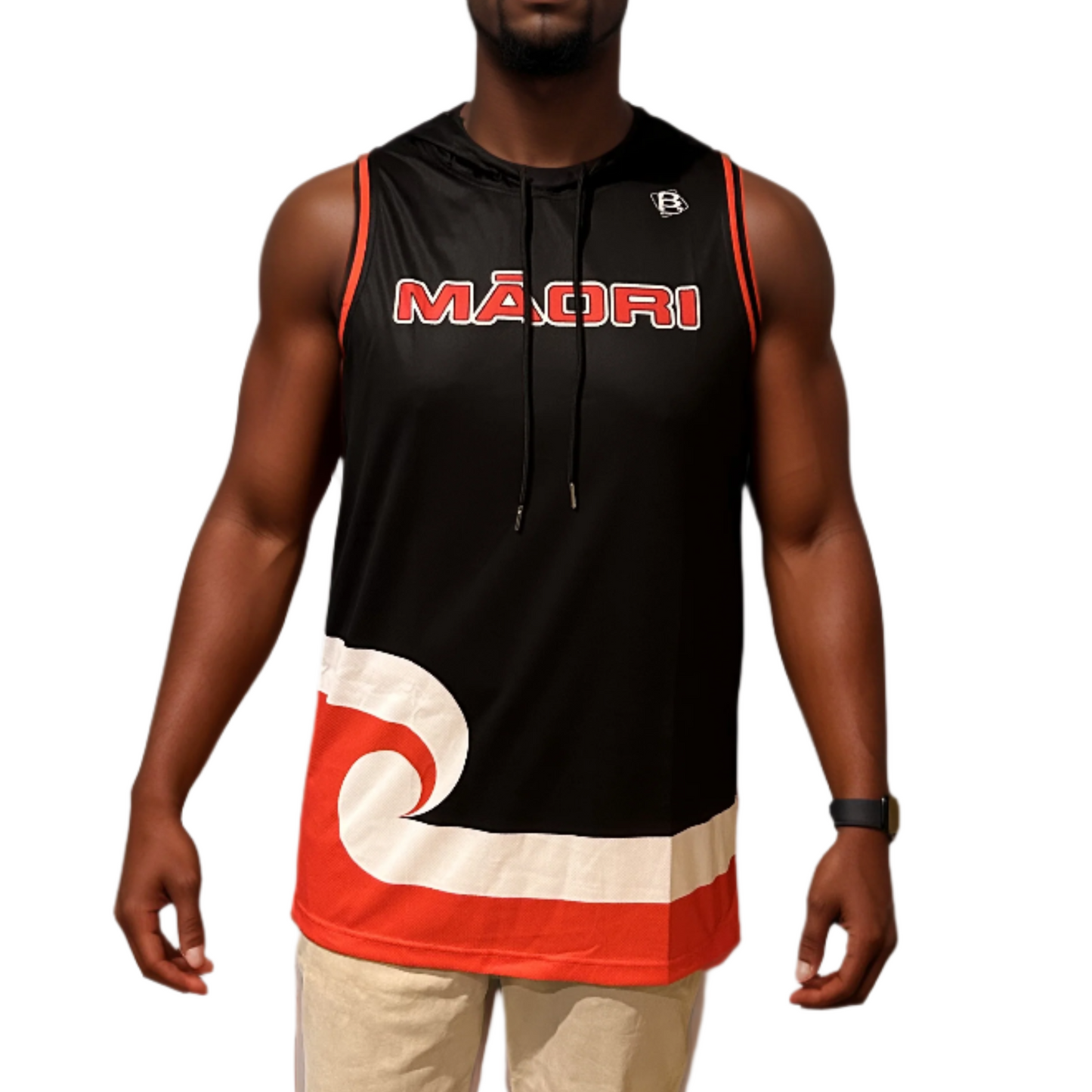 2025 Tino Rangatiratanga Māori Flag Hooded BasketBall Singlet