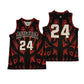 Custom Name and Number Aotearoa 2024 Sublimated Basketball Singlet Black / Red